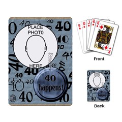 40th Birthday Playing Cards - Playing Cards Single Design (Rectangle)