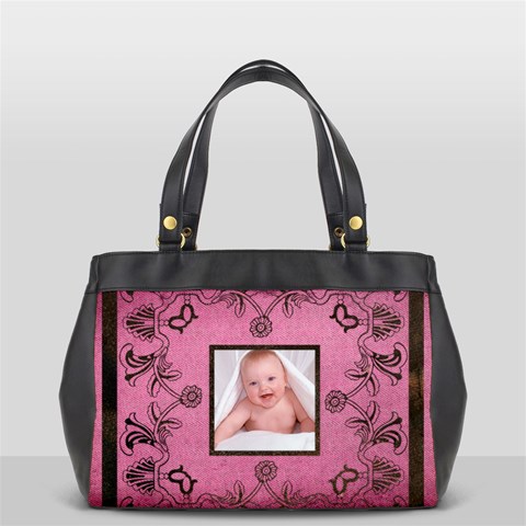 Pink Art Nuveau Oversized Office Bag By Catvinnat Back