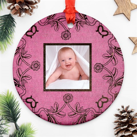 Pink Art Nuveau Ornament By Catvinnat Front