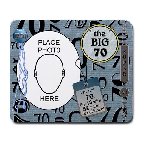 70th Birthday Mousepad By Lil Front