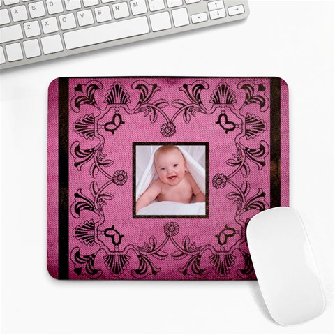 Art Nuveau Pink Mousemat By Catvinnat Front