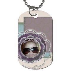 Flower tag - Dog Tag (One Side)