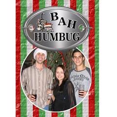 Bah humbug Christmas Card - Greeting Card 5  x 7 