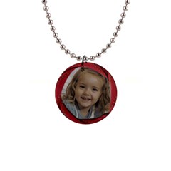 Ribbon frame necklace - 1  Button Necklace