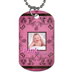 Art Nouveau Pinkalicious Dog Tag - Dog Tag (Two Sides)