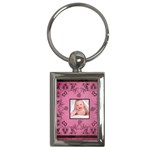 Art Nouveau Pink Key Chain - Key Chain (Rectangle)