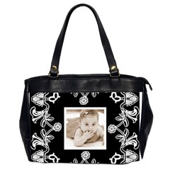 Art Nouveau Black & White \Oversized office bag - Oversize Office Handbag (2 Sides) Art Nouveau Black & White \Oversized office bag - Oversize Office Handbag (2 Sides)