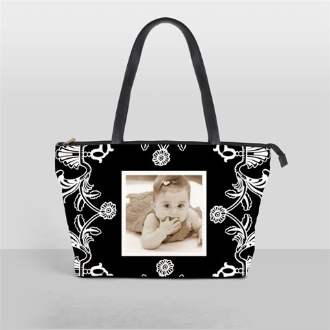 Art Nouveau Black & White Classic Shoulder Bag By Catvinnat Front
