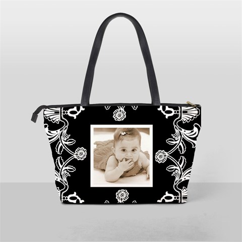 Art Nouveau Black & White Classic Shoulder Bag By Catvinnat Back