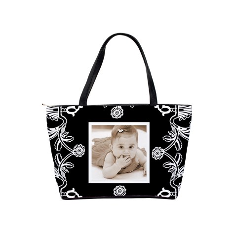Art Nouveau Black & White Classic Shoulder Bag By Catvinnat Back