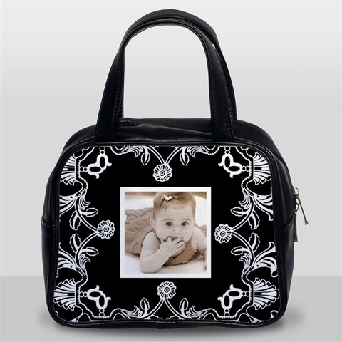 Art Nouveau Black & White Handbag By Catvinnat Front