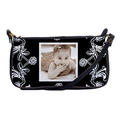 Art Nouveau Black & White clutch bag - Shoulder Clutch Bag