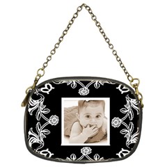 Art Nuuveau Black & white chain purse - Chain Purse (Two Sides) Art Nuuveau Black & white chain purse - Chain Purse (Two Sides)