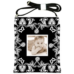 Art nouveau black & White sling bag - Shoulder Sling Bag Art nouveau black & White sling bag - Shoulder Sling Bag