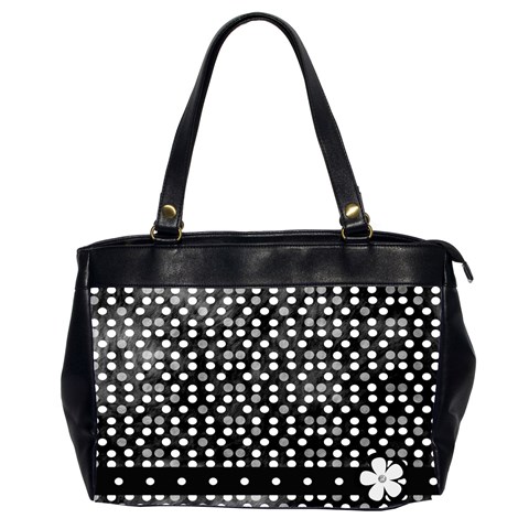 Oversize Office Handbag 2 Sides Black And White By Angel Front