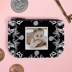 Art Nouveau Black & White Mini Coin Purse