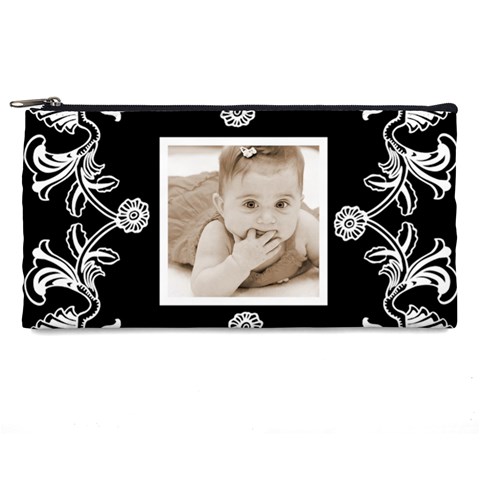 Art Nouveau Black & White Pencil Case By Catvinnat Front
