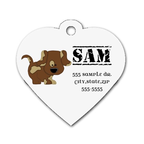 Dog Tag Sample #2 By Brooke Front