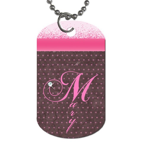 Pinkdog Tag By Mary Front