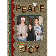 Peace and Joy Christmas Card - Greeting Card 5  x 7 
