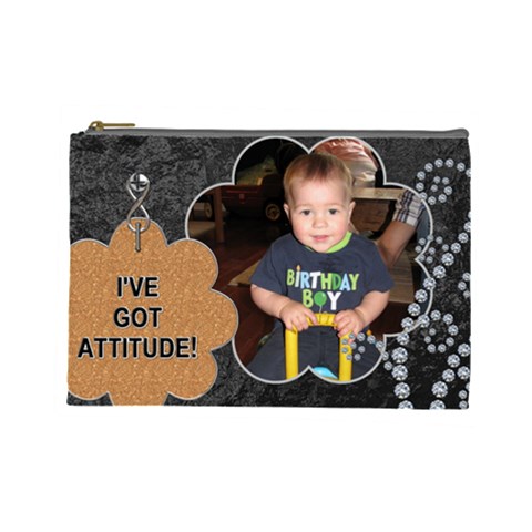  attitude  Large Cosmetic Case By Lil Front