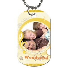 wonderful day - Dog Tag (One Side)