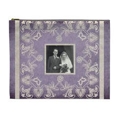 Art Nouveau lavendar lace extra Large cosmetic bag (7 styles) - Cosmetic Bag (XL)