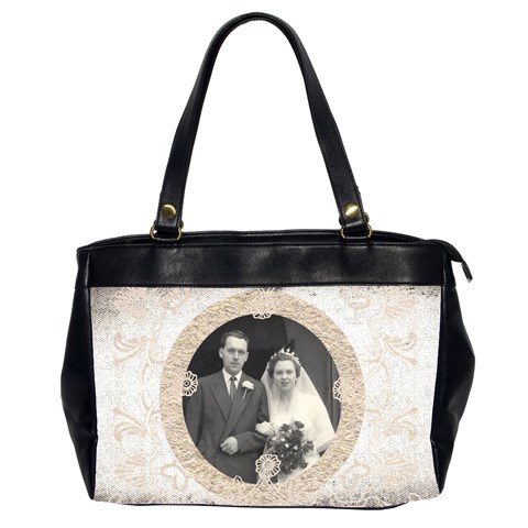 Art Nouveau Antique Lace Oversized Office Bag By Catvinnat Front