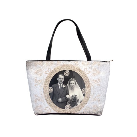 Art Nouveau Antique Lace Classic Shoulder Bag By Catvinnat Front