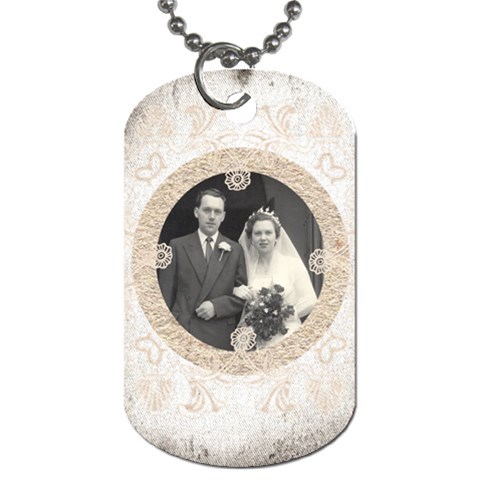 Art Nouveau Antique Lace Dog Tag By Catvinnat Front