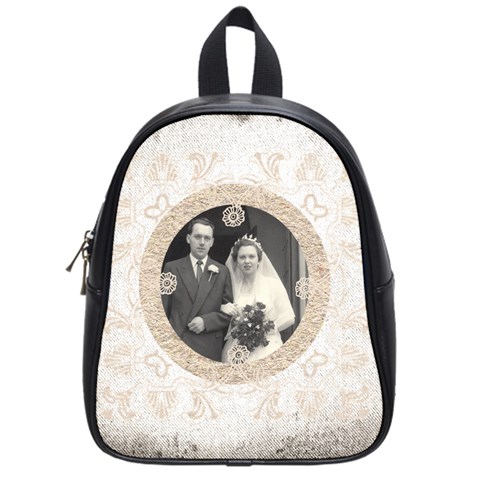 Art Nouveau Antique Lace Small Back Pack School Bag By Catvinnat Front