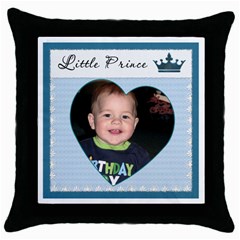 Little Prince Pillow - Throw Pillow Case (Black)