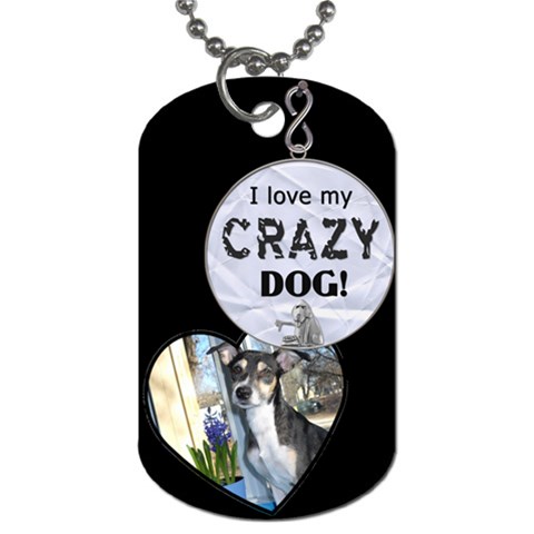 Crazy Dog Tag By Lil Front