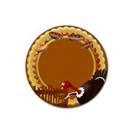 Thanksgivin coaster1 - Rubber Coaster (Round)