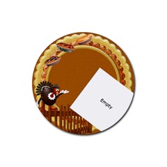Thanksgivin coaster5 - Rubber Coaster (Round)