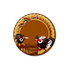 Thanksgivin coaster5 - Rubber Coaster (Round)