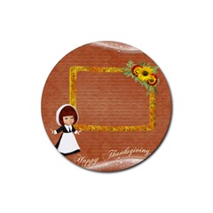 Thanksgiving 6 - Rubber Coaster (Round)