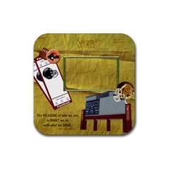 Football Coaster 5 - Rubber Square Coaster (4 pack)