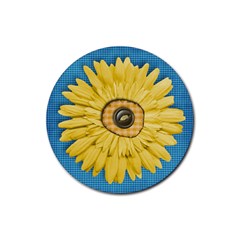 Coaster-Gingham & Daisy - Rubber Coaster (Round)