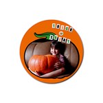 Pumpkin - Rubber square coaster - Rubber Coaster (Round)