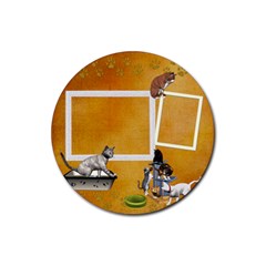 kitties 1 - Rubber Coaster (Round)