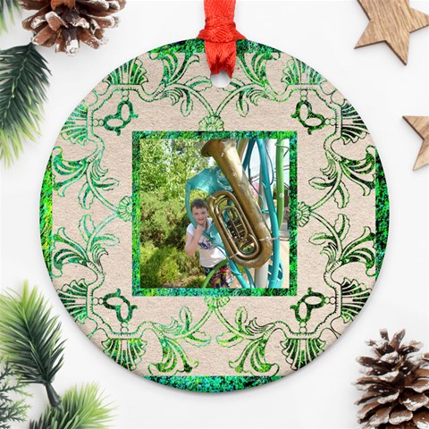 Art Nouveau Eden Round Ornament By Catvinnat Back