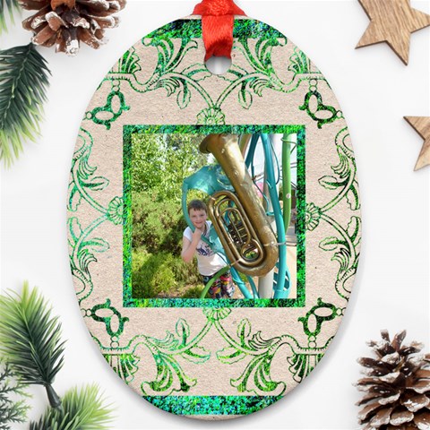 Art Nouveau Eden Oval Ornament By Catvinnat Back