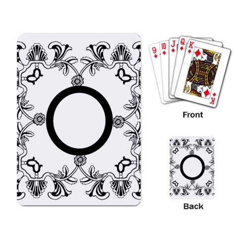 Art Nouveau Black & White Playing Cards By Catvinnat Back