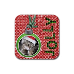 Jolly Christmas Coaster - Rubber Coaster (Square)