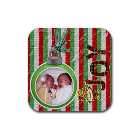 Joy Christmas Coaster By Lil Front