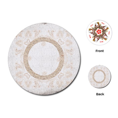 Art Nouveau Antique Lace Round Playing Cards By Catvinnat Front