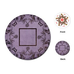 art nouveau purple round playing cards - Playing Cards Single Design (Round) art nouveau purple round playing cards - Playing Cards Single Design (Round)