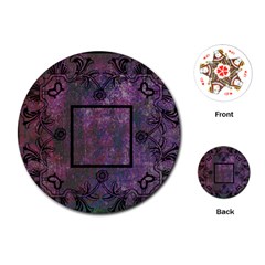 art nouveau deep purple round playing cards - Playing Cards Single Design (Round) art nouveau deep purple round playing cards - Playing Cards Single Design (Round)