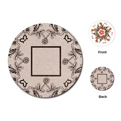 art nouveau mocha round playing cards - Playing Cards Single Design (Round) art nouveau mocha round playing cards - Playing Cards Single Design (Round)
